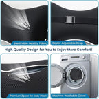 Inflatable Car Neck Pillow, Soft Headrest Inflatable Car Pillow for Driving Seat with Adjustable Strap, Comfortable Ergonomic Design Neck Support and Breathable Washable Cover