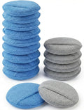 Wax Applicator Pad (15 Pack)，5 Inch Microfiber Wax Applicator Pads，Washable Reusable Car Wax Applicator Buffing Pads for Car Cleaning, Polishing and Detailing（10 Blue and 5 Gray）