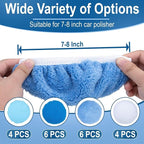 20PCS Car Orbital Buffer Polisher Pad Bonnet Set, 7-8 Inch Polishing Buffing Pads Bonnet Buffing Pad Cover, Microfiber Buffer Pads, Polisher Pads, Car Accessories for Polishing, Waxing and Cleaning