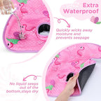 Car Seat Potty Training Protector, 2 Pack Waterproof Piddle Pad Carseat for Baby Toddlers, Leak-Proof Car Seat Liner with Non-Slip & 2 Strap Covers, Machine Washable - Pink