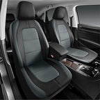Road Comforts Car Seat Cover, Front Leather Car Seat Covers, Automotive Low Back Sport Car Seat Covers, Airbag Compatible, Universal Fit for Most Cars, SUVs, Trucks and Vans