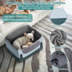 A4Pet Small Dog Car Seat for Small Dogs - Dog Booster Car Seat for Small Dogs Under 25, Portable Dog Crate for Car Seat with Patent Buckles, Clip-On Safety Leash, Pet Travel Carrier, Fits Most Cars