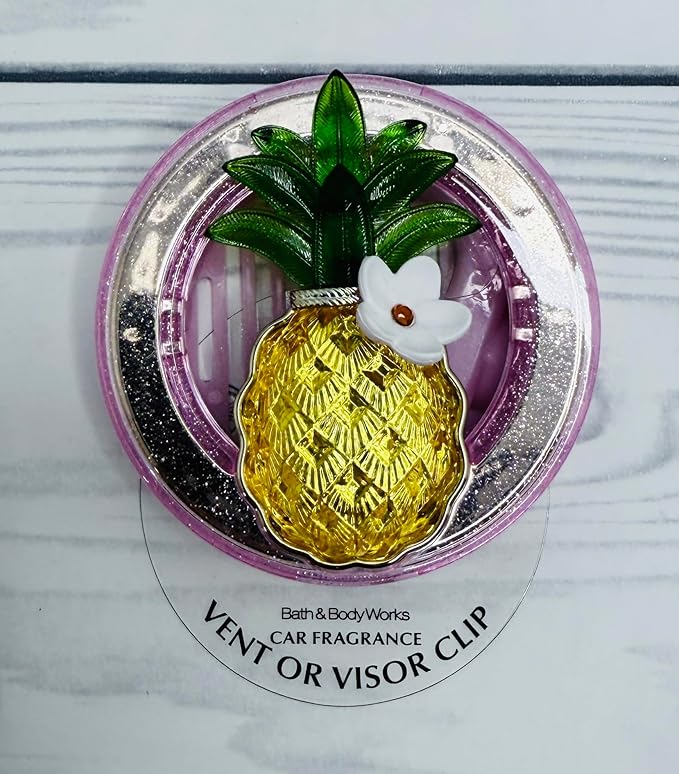 Bath and Body Works Pink Pineapple Car Visor Fragrance Holder Easy To Open