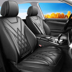 Fit RDX Car Seat Covers for Acura RDX 2010-2025 2026 - Premium Leather, Waterproof, All-Weather, Airbag Compatible, Anti-Slip, Breathable, Easy Install, Seat Protectors, Full Set, Black