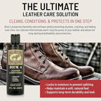 Bickmore Bick 4 Leather Conditioner and Leather Cleaner 2 oz - Will Not Darken Leather - Safe of Leather Apparel, Furniture, Jackets, Shoes, Auto Interiors, Bags & All Other Leather Accessories