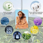 Custom Air fresheners with Picture - Personalized Photo Air Freshener for Car,Personalized Double Side Photo Text for Car Bathroom, Wardrobe Gifts for Boyfriend Men Women (Rectangle, personalized)