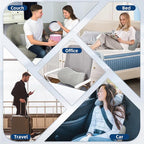 Lumbar Pillow, Memory Foam Lumbar Support Pillow for Office Chair and Car Seat, Ergonomic Streamline Back Pillow for Lower Back Pain Relief, Back Support Pillow for Sitting, Driving, Traveling