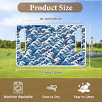 Golf Cart Seat Covers, Blue Golf Cart Seat Towel Blanket Club Car for Golf Lover, Wave Golf Cart Accessories, Keep Seat Comfortable and Cool for 2-Seat Golfs Carts, Gifts for Christmas Thanksgiving
