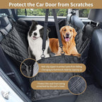 Dog Car Seat Cover,Pets Back Seat Extender,600D Heavy Durable 100% Waterproof Scratchproof Soft Dogs Hammock, Nonslip Backseat Protector for Cars Trucks SUVs