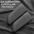 Italian Alcantara Style Fur Car Elbow Rest Pad - Universal Armrest & Knee Cushion - Thigh Support Comfort Pillow