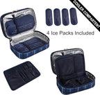 Apollo Walker Insulin Cooler Travel Case Diabetic Medication Cooler with Ice Packs and Insulation Liner TSA Approved