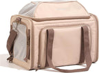 FUKUMARU Expandable Cat Carrier, 18x11x11 Soft Cat Travel Carrier, Ventilate Airline Approved Dog Carrier, Durable Small Dog Carrier with Anti-Scratch Mesh, Escape-Proof Pet Carrier for Cat, Pink