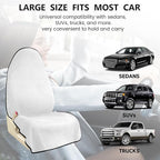 Car Seat Covers 1 Pack White Waterproof Towel Car Seat Cover Universal Fit for Most Trucks SUV Fitness Athletes Pets Gym and Water Sport
