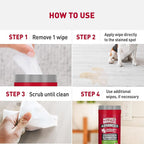 Nature’s Miracle Advanced Stain And Odor Eliminating Wipes for Hard Surfaces, 30 Count, Enzymatic Formula Eliminates Tough Pet Messes