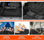 Tallew 12 Pcs Car Air Mattress Back Seat Inflatable Bed, 52 x 31.8 in Thickened PVC Flocking Leak Resistant Air Bed for SUV Truck Car Camping with Window Shade Curtain Portable Travel Sleeping Set