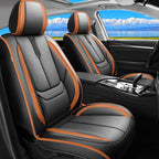 Fit Forester Car Seat Covers for Subaru Forester 2007-2024 2025 2026 -Upgraded Premium Waterproof & Breathable Leather,Airbag Compatible,All-Weather Seat Cushion Protector,2 Front/Black-Brown