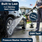 DBR Tech® Pressure Washer Nozzle Tips Set | 7 Pack, 4500 PSI