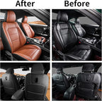 Seat Cover for Ford Mustang Coupe 2015-2026 Custom Fit Faux Leather Car Seat Covers for Mustang Coupe Fastback GT/V6/EcoBoost Full Set-(M-Brown)