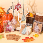 36 Sets Leaves Car Air Fresheners Bulk Maple Leaf Hanging Ornament Scented with Essential Oils Christmas Tree Decor for Men Women Coworkers Team Staff Office Car Party Supplies
