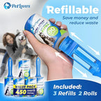 PetLovers Extra Sticky Lint Roller Mega Value Set 450 Sheets for Pet Hair Removal and Clothes, Dog and Cat Lint Remover 5 Pack