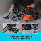 BLACK+DECKER Shop Vacuum Wet and Dry, 4 Gallon 5.0 Peak HP Wet/Dry Vacuum, Quiet Operation with Muffler, Long Reach Cleaning Range & On-Board Storage, Complete Accessory Set, BDXV18905P-4