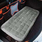 Soulbond Dog Bed for Car Back Seat Soft Plush Backseat Pet Bed Mat Non-Slip Travel Pet Mat, Fuzzy Plaid Dog Seat Cover, Fit for Backseat Extenders and Trucks SUVs (Light Gray, 54" x 24.8")