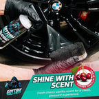 Gottom Vinyl, Rubber & Plastic Shine - 128oz, Cherry Vanilla Scent - VRP Gloss Dressing for Plastic, Car Interior & Tire Dressing, UV Protection, Plastic Restorer, Long-Lasting Gloss Finish