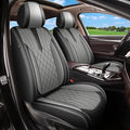 Car Seat Covers Front Pair for Lexus NX 250 - NX 350 - NX 350h - NX 450h 2022 2023 2024 2025 2026: Breathable Perforated Leather Seat Cover (Black & Grey)