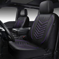 CAR PASS 3D Foam Mesh Leather Car Seat Covers Front Seats, Breathable Front Seat Cover for Cars, Comfortable Universal Fit for SUV Truck Sedan Automotive Anti-Slip Airbag Compatible, Black and Purple