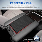 Autorder Center Console Cover for Toyota Sienna 2021-2025 2026 Accessories Memory Foam Armrest Cushion with Anti-Scratch Leather Protector Covers Black
