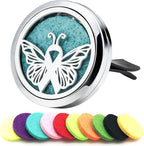 AZNECK Car Aromatherapy Essential Oil Diffuser Vent Clips Car Diffuser Vent Clip Butterfly Air Freshener 10 Felt Pads Car Accessories for Women Gifts