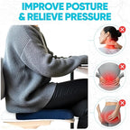 FORTEM Seat Cushion, Office Chair Cushion, Desk Chair Memory Foam, Sciatica Coccyx Tailbone Pain Relief, Pressure Relief, Sitting Pad, for Long Gaming & Sitting, Washable Cover, Non Slip, XL