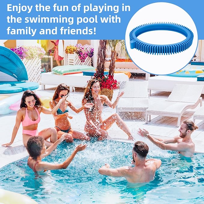 Pool Cleaner Tires with Super Hump Compatible with Hayward Poolvergnuegen 2X 4X Pool Vacuum Wheels, 896584000-143 Blue Front Tire Also fit for Hayward Phoenix Pressure Pool Cleaner Parts 2 Pack