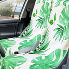 2 Pack Car Seat Towel Covers with Storage Bag 63 x 32 Inch Athletic Running Towel Seat Sweat Washable Non Slip Cover Gift for Car Outdoor Sport Activities (Monstera Lime)