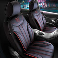 Premium Car Seat Covers Front Seat - Nappa Leather Car Seat Cover for SUV, Cars, Most Pickups, Black-Red Stitching, Car Seat Protector, Car Seat Covers Front Seats, Car Seat Protector