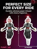 PumpCar car air freshener 2-piece double-sided goku black hanging cherry-scented for rearview mirror Car Interior Accessories Household Gifts