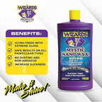 Wizards Mystic Nano Car Wax Polish - Protects and Provides Extreme Gloss and Slickness - Safe For All Paint and Clear Types Car Polishing Compound - For Both Machine and Hand Use - 32 oz