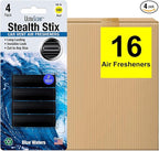 Car Vent Clips Air Freshener Stealth Stix Car Vent Clips that Slip on Vent Blade, 4-Pack/16-Stix (Blue Waters)
