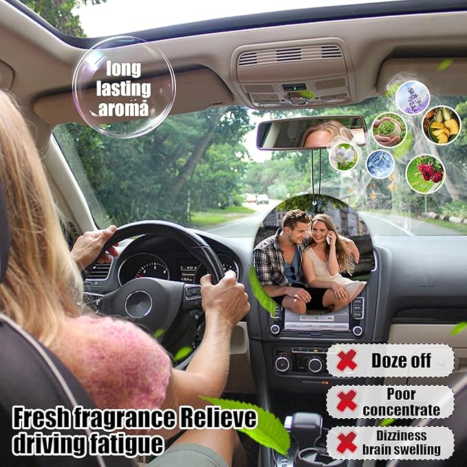 Bulk 10-100Pcs custom air fresheners with Picture Logo, Double-Sided Personalized Car Air Freshener Bulk for Rear View Mirror, Unique Gift for Car Owners