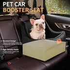 Dog Car Seat for Medium Dogs – Premium Pet Booster Seat with Two Pet Safety Belts, Detachable Washable Cover Non-Slip Base, Portable Dog Travel Seat for Road Trips & Daily Errands Up to 35lbs