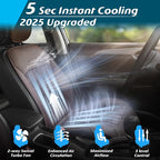 Paffenery 2026 Upgraded Cooling Car Seat Cover Front Seat, 12V-24V Ventilated Cooling Car Seat Cushion, Cooled Seat Cover for Car SUV Truck Universal Fit, Mocha Brown