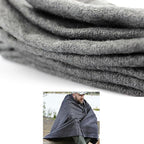 1 Wool Blanket Outdoor Cover Military Camping Survival Warm 51"x80" 2lbs Large Outdoors Camping Stadium Blanket Picnics Travel Moving Survival Kit Camp Sleeping Outdoor Furniture Blanket Car Home