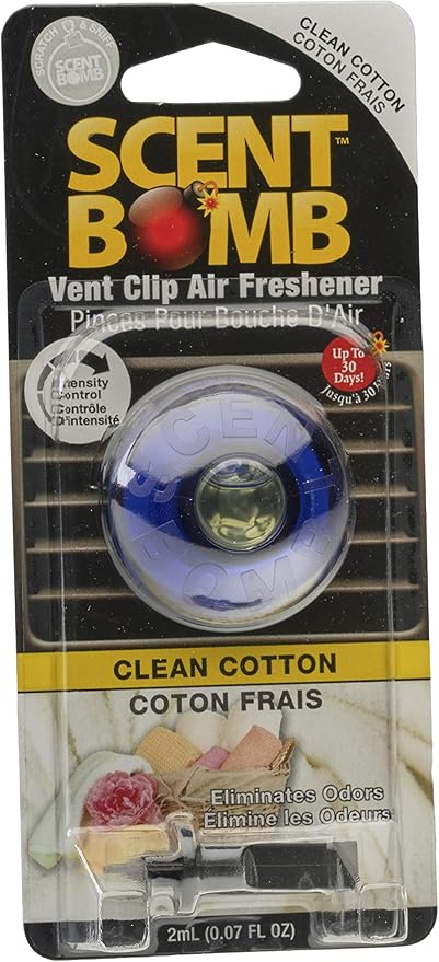 Scent Bomb Blue Eye Car Air Freshener Vent Clip – Long-Lasting Fragrance, Easy Clip-On Design for Freshness, Ideal for Cars, Trucks & SUVs – Keeps Your Vehicle Smelling Fresh (Clean Cotton, 3 Pack)