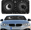 Windshield Sun Shade Foldable Car Front Window Covers for Car Accessories Sun Heat UV Rays Visor Protector Protection for Universal Cars SUV Truck (Sun Moon)
