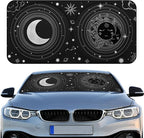 Windshield Sun Shade Foldable Car Front Window Covers for Car Accessories Sun Heat UV Rays Visor Protector Protection for Universal Cars SUV Truck (Sun Moon)
