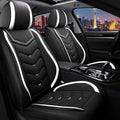 CTDS Car Seat Covers for Toyota Corolla 2000-2026, Stylish Sport Seat Cover, Premium Nappa Leather Car Seat Cover. Automobile Seat Covers Sets.(Standard 2 Seats/Black White)