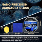 Car Wax Polish Ceramic Coating Carnauba Wax Extra Gloss Paint Sealant Polishing Long Lasting Shine Hydrophobic for Cars, Trucks, SUVs, RVs with Microfiber Towel & Applicator Pad - 3.5oz/100g