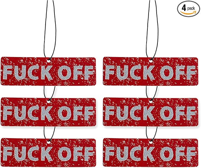 F Off Car Air Freshener 3 Pack Scented With Essential Oils By Fresh Fresheners (6 Pack)