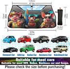 Socira Funny Pig Car Windshield Sunshade Umbrella Foldable Umbrella Sun Shade Windshield Cover Cute Pig Sunshade Car Accessories Blocks Uv Rays Keeps Cool (57" X 30")