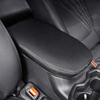 Center Console Cover for Toyota RAV4 2019-2025, Upgraded PU Leather Armrest Cover for RAV4 Adventure/Hybrid/XLE/LE/Limited/TRD Off-Road/Premium/XLE Premium (Black Stitching)